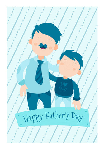 Son With Proud Dad Fathers Day | #Fathers Day Special  Wall Art