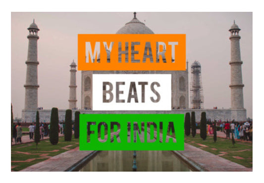 Wall Art, My Heart Beats For india Wall Art