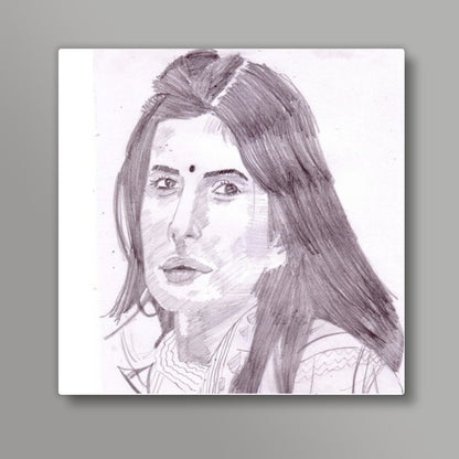 Bollywood superstar Katrina Kaif is an epitome of beauty Square Art Prints