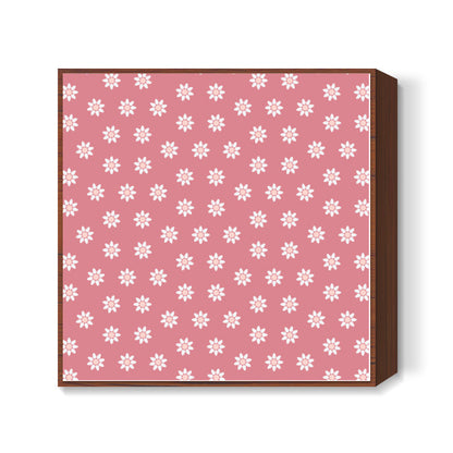 Light Pink Floral Square Art Prints