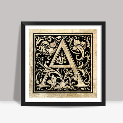 Ornate A Square Art Prints