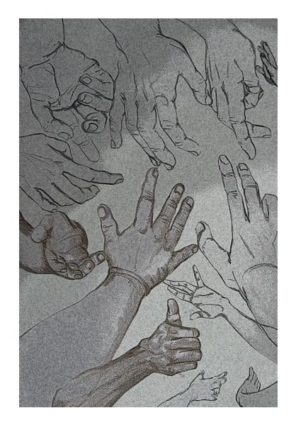 PosterGully Specials, hands for help Wall Art