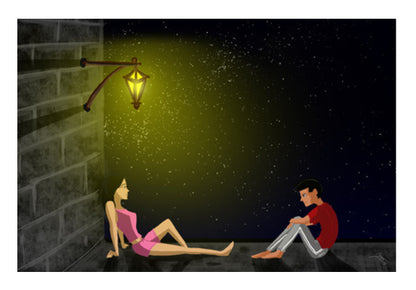 Wall Art, Terrace couple Wall Art