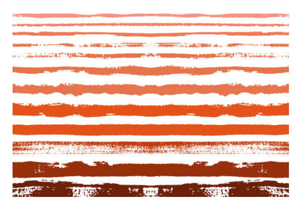 Uneven Orange Stripes Wall Art