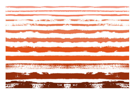 Uneven Orange Stripes Wall Art
