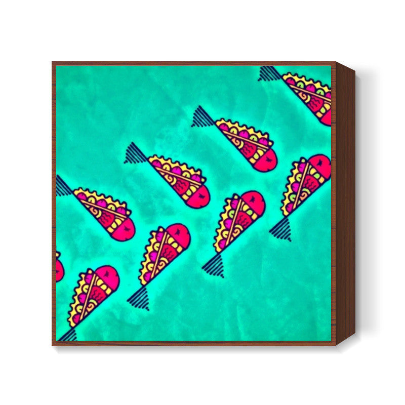 Quirky Fish Zenscrawl Square Art Prints