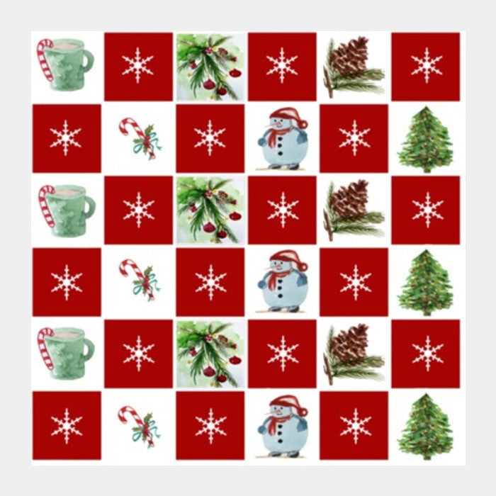 Christmas Festive Winter Holidays Square Art Prints
