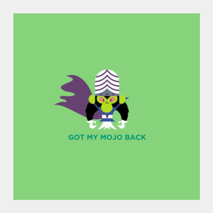 Minimal Retro Cartoon Mojo Jojo Powerpuff Girls Square Art Prints