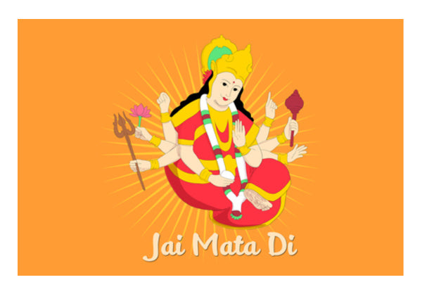 Jai Mata Di Illustration Of Maa Wall Art