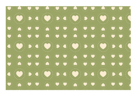 Repeating Light Green Hearts Art PosterGully Specials