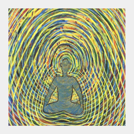 Square Art Prints, Satchidananda - Blissful Exprience of Pure Consciousness Square Art Prints