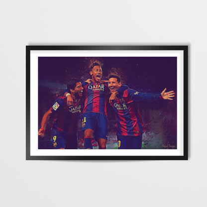 Messi Suarez Neymar Barcelona Wall Art