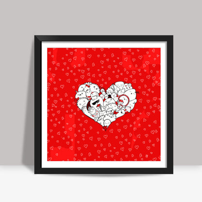 Happymess | Doodle | Love Square Art Prints