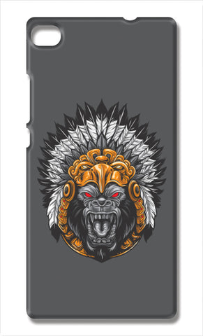 Gorilla Wearing Aztec Headdress Huawei P8 Cases