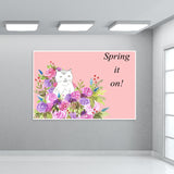 Painted Spring Floral Watercolor Artwork Background Print  Wall Art