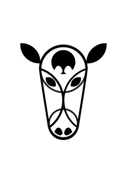 Geometric Bull Art PosterGully Specials