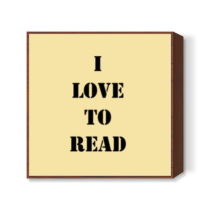 Reading Book Lovers Typography Quote Yellow Poster Square Art Prints