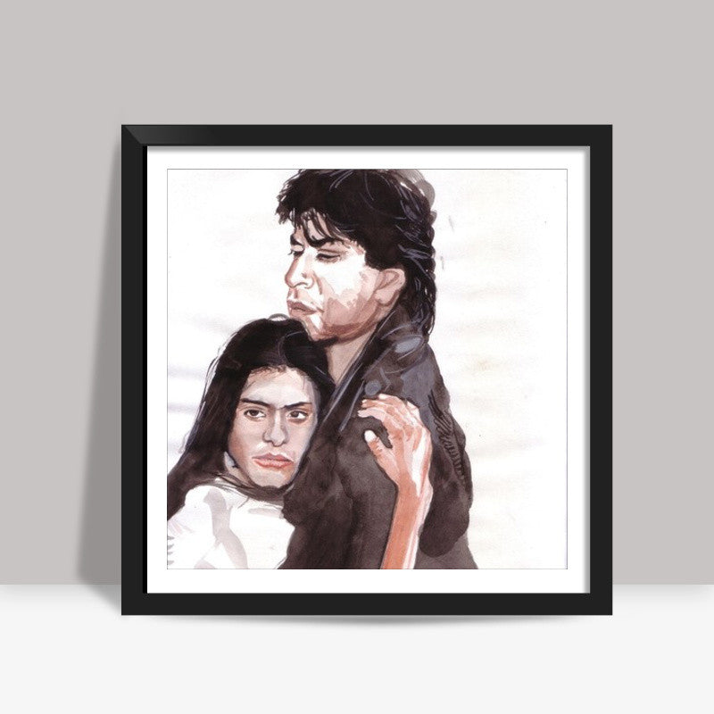 Shah Rukh Khan and Kajol acted well in Dilwale Dulhania Le Jaayenge Square Art Prints