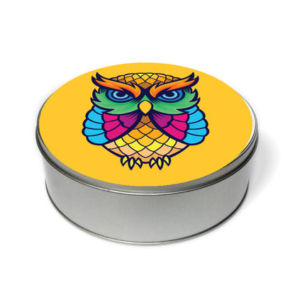 Colorful Owl Tin Can