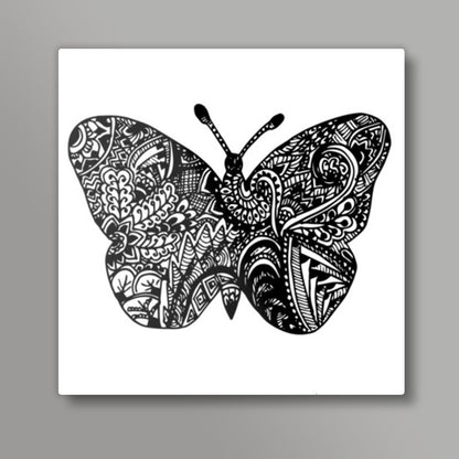 Zen Butterfly Square Art Prints