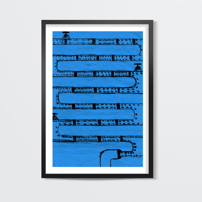 Pipeline Blue Wall Art