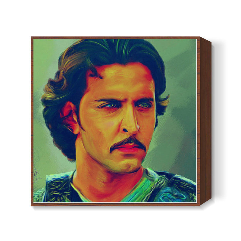 Hrithik Roshan as Akbar Square Art Prints