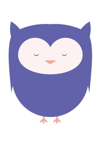 Cute Purple Owl Art PosterGully Specials
