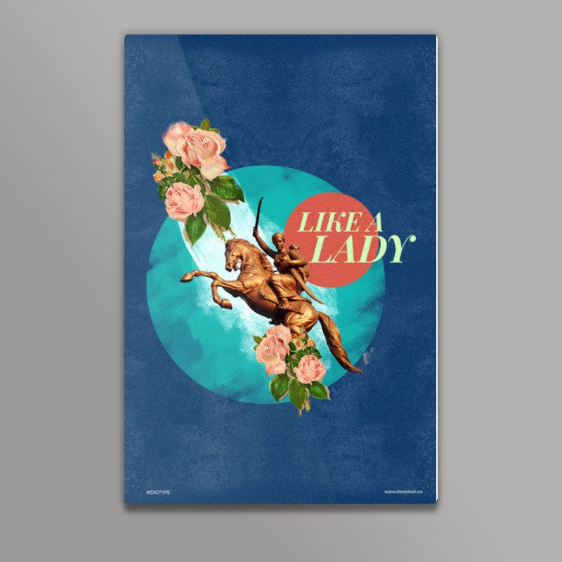 Like a Lady Superhero woman Wall Art