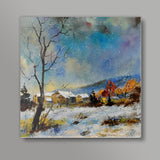 snowy landscape 56 Square Art Prints