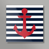 Nautical prints - anchor Square Art Prints