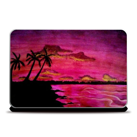 Laptop Skins, pink sky painting Laptop Skins