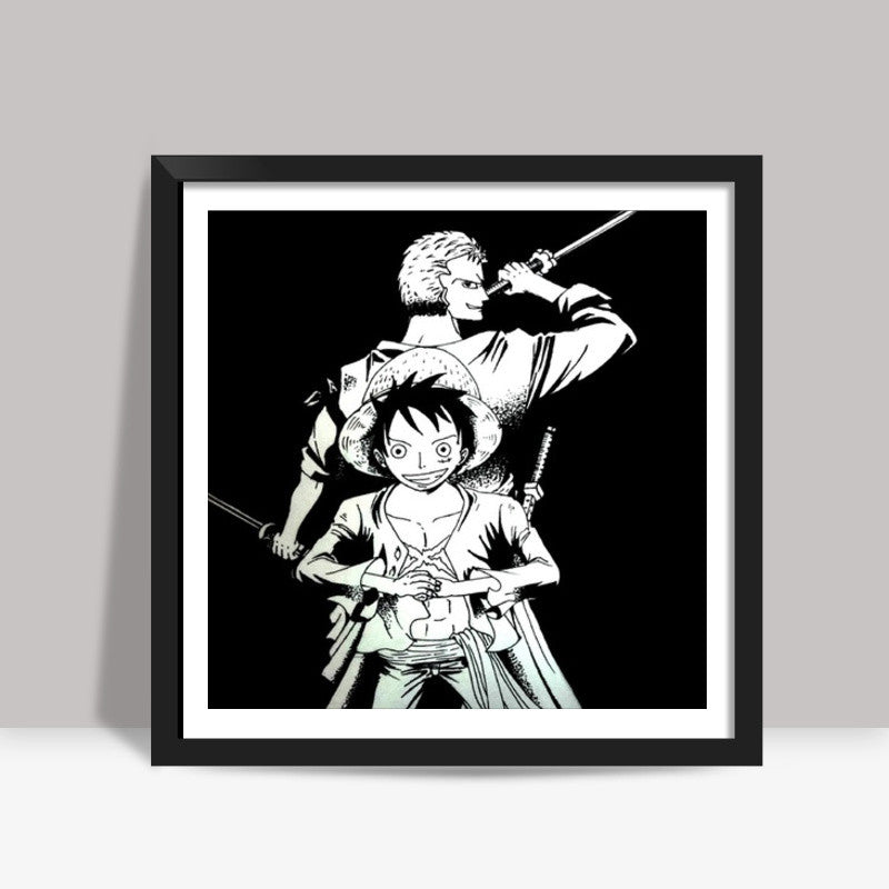 Luffy Zoro One Piece Square Art Prints