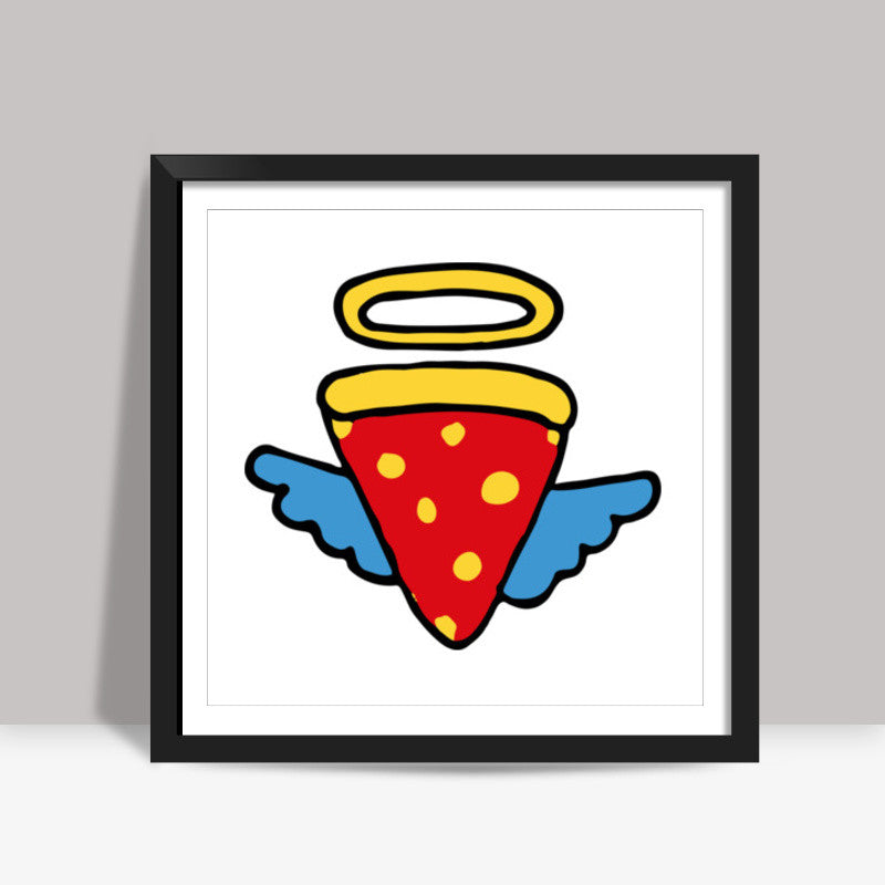 Pizza My Angel Square Art Prints
