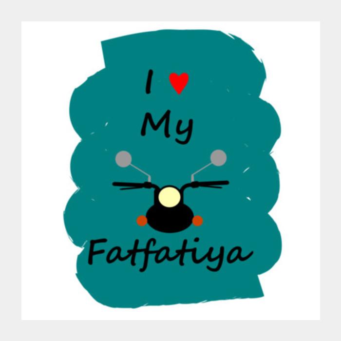Fatfatiya Cruiser Motorcycle Riders Square Art Prints PosterGully Specials