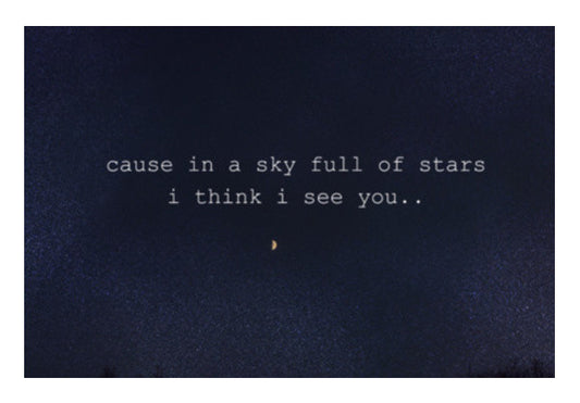 SKY FULL OF STARS Wall Art