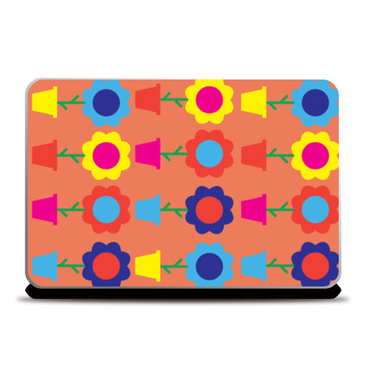 Cmyk Flowers Laptop Skins