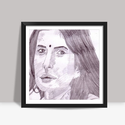 Bollywood superstar Katrina Kaif is an epitome of beauty Square Art Prints