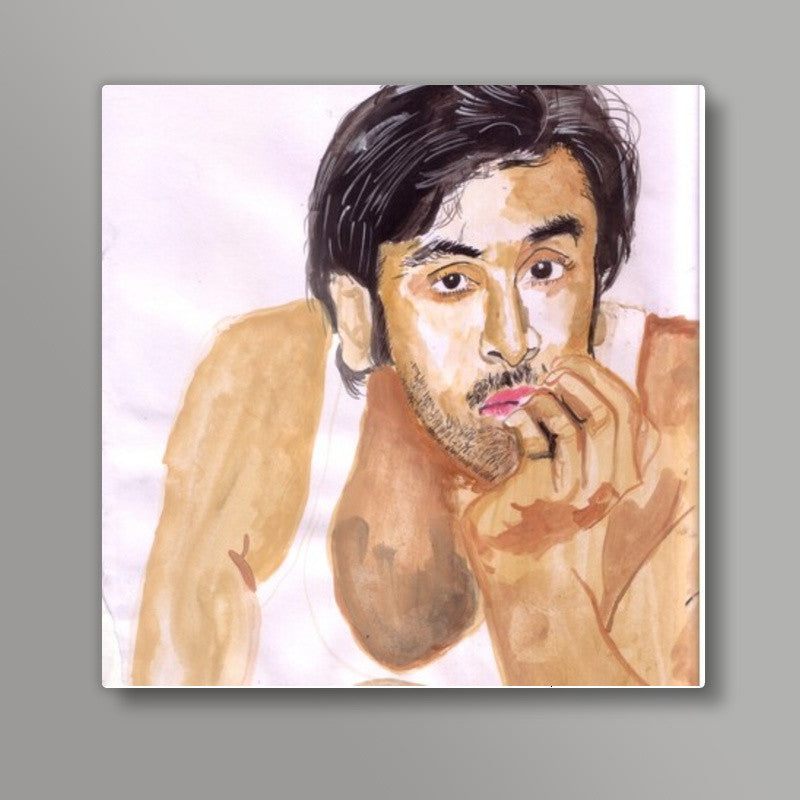 Bollywood superstar Ranbir Kapoor can intrigue and entertain with his versatility Square Art Prints