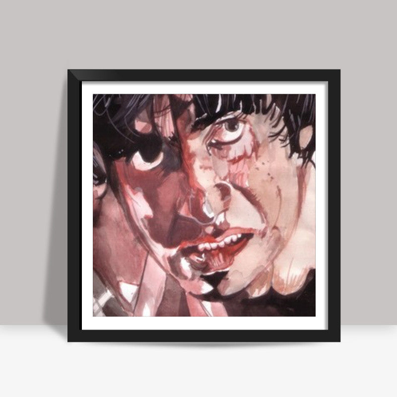 Bollywood superstar Amitabh Bachchan believes in fighting till the very end Square Art Prints