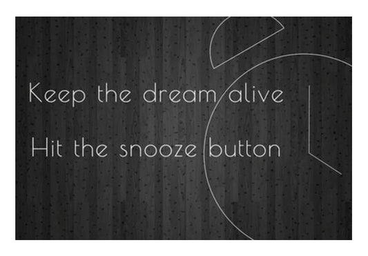 PosterGully Specials, motivational time alarm snooze dream lazy minimalist poster Wall Art