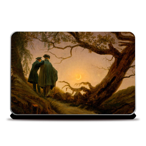 Two Men Contemplating the Moon by Caspar David Friedrich Laptop Skins