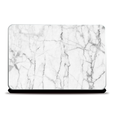 Minimal White Marble Laptop Skins