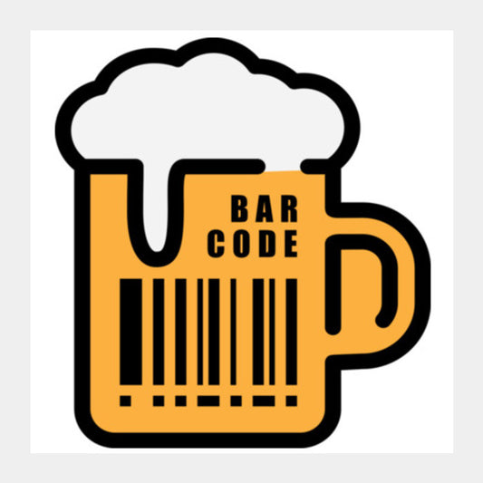 Bar Code 2 Square Art Prints