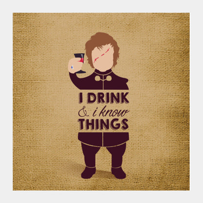 Tyrion Lannister - Game of Thrones Square Art Prints