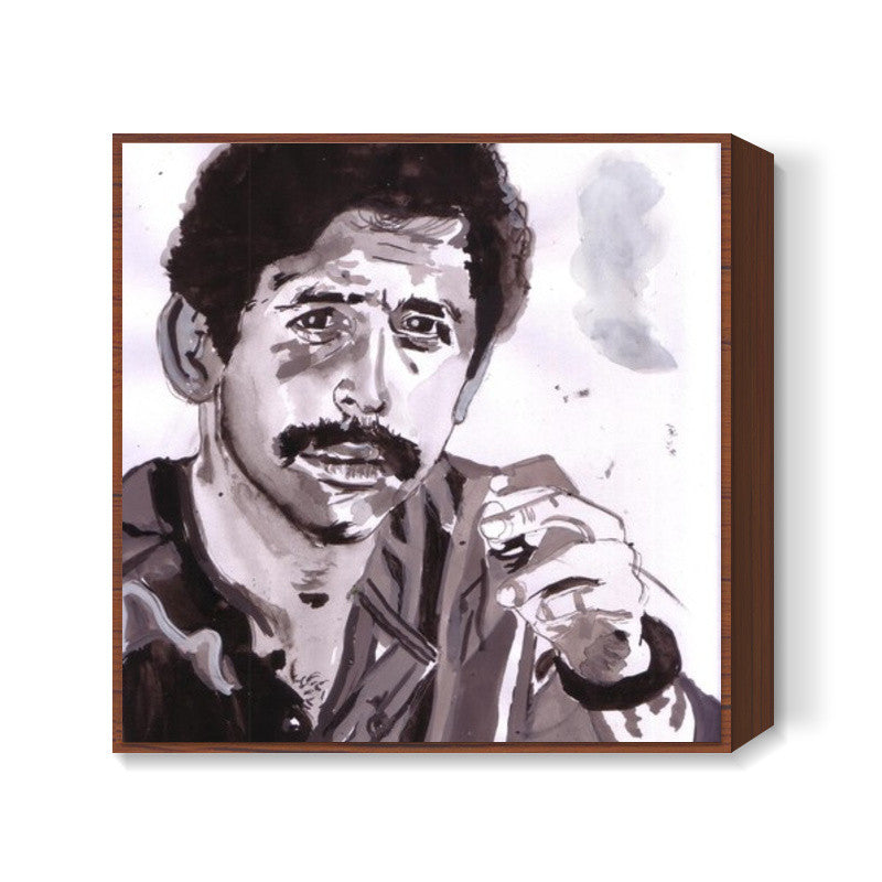 Versatile Bollywood actor Naseeruddin Shah reinvents himself as per the requirements of the character Square Art Prints