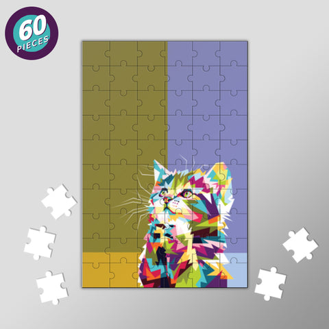 Colorfully Cat Hope Jigsaw Puzzles