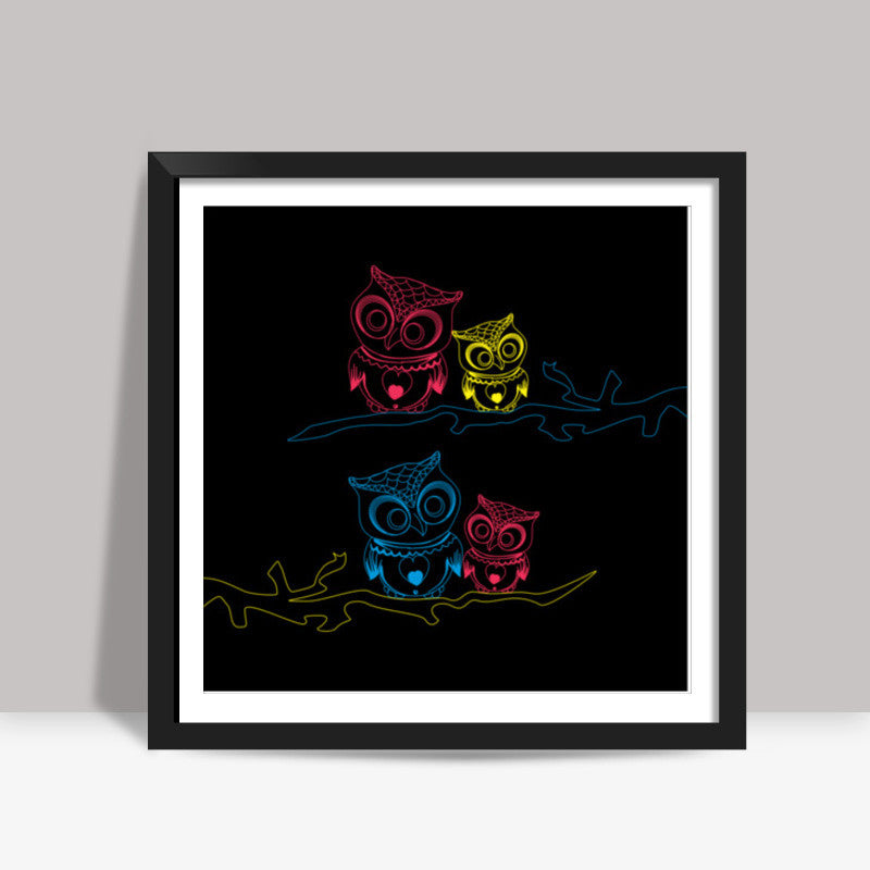 OWL B Square Art Prints