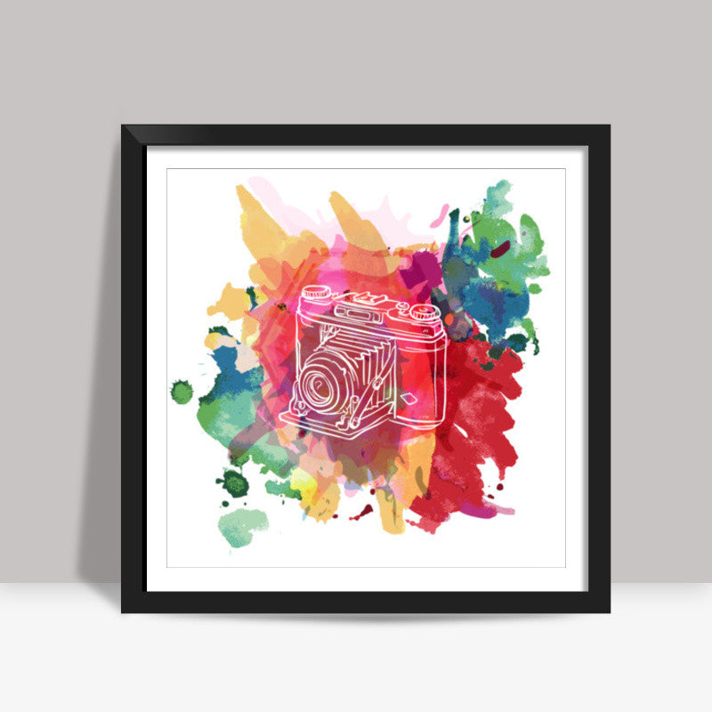 Vintage Camera Square Art Prints