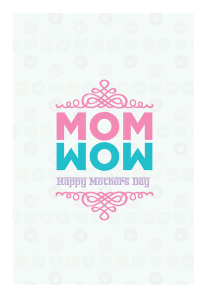 Mom Wow Typography Art PosterGully Specials