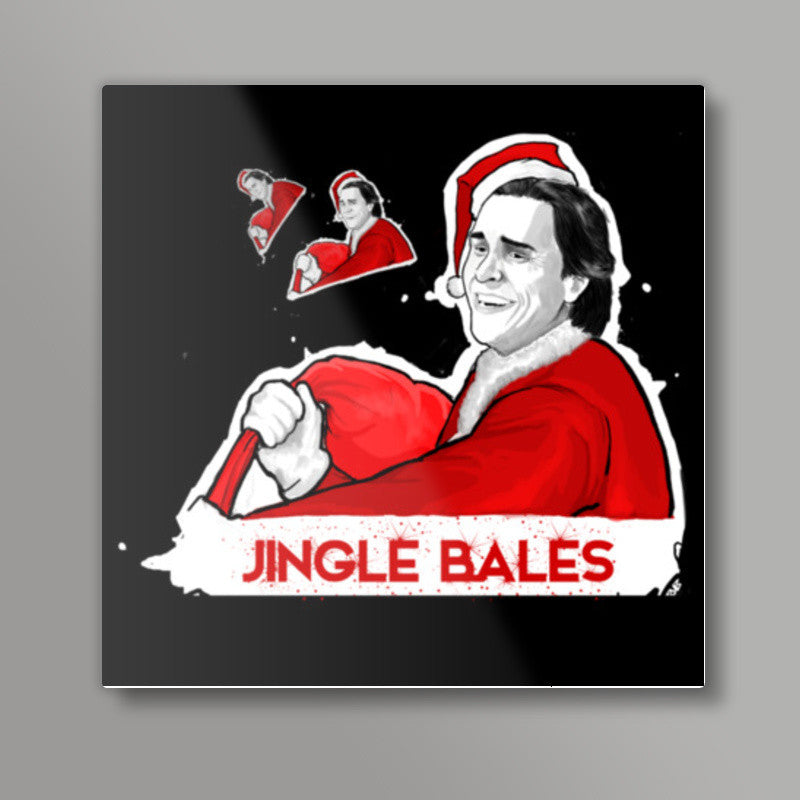 Jingle Bales | Christian Bale Square Art Prints